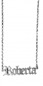 Collana Lady Biker in argento annerito e satinato 